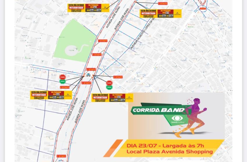  Avenida José Munia terá interdições neste domingo