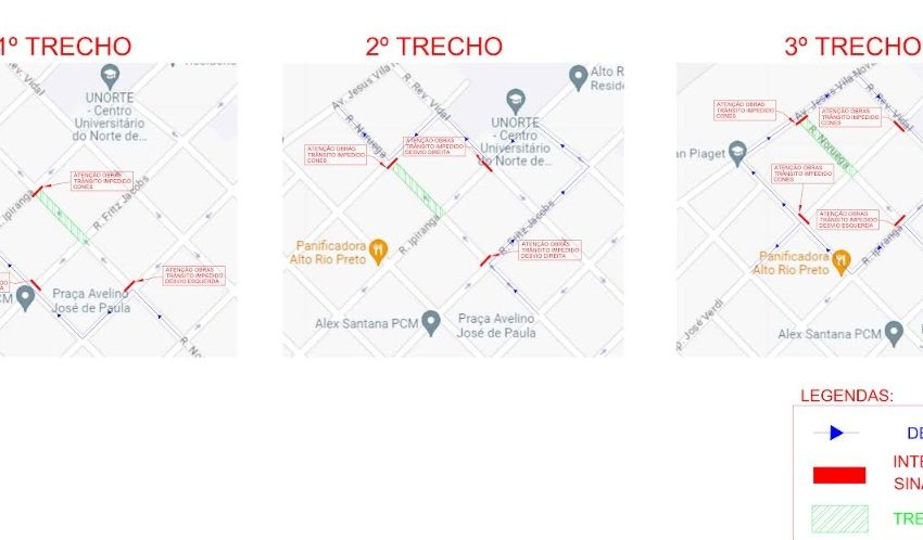  Obra interdita trecho no Alto Rio Preto até dia 31 de julho