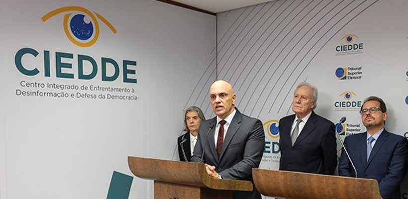  Moraes inaugura centro e reafirma combate à desinformação nas eleições