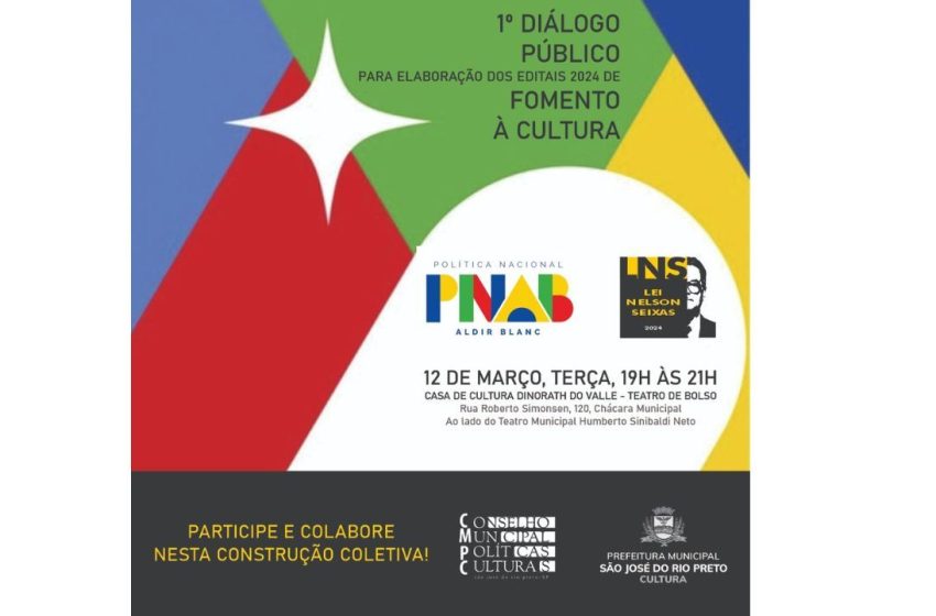  Diálogos públicos discutem fomento na área cultural